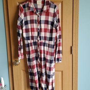 Modcloth plaid flannel shirt dress